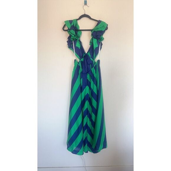 Zimmermann Tiggy Frill Shoulder silk Maxi Dress US6(Zimmermann 2) - Picture 8 of 16
